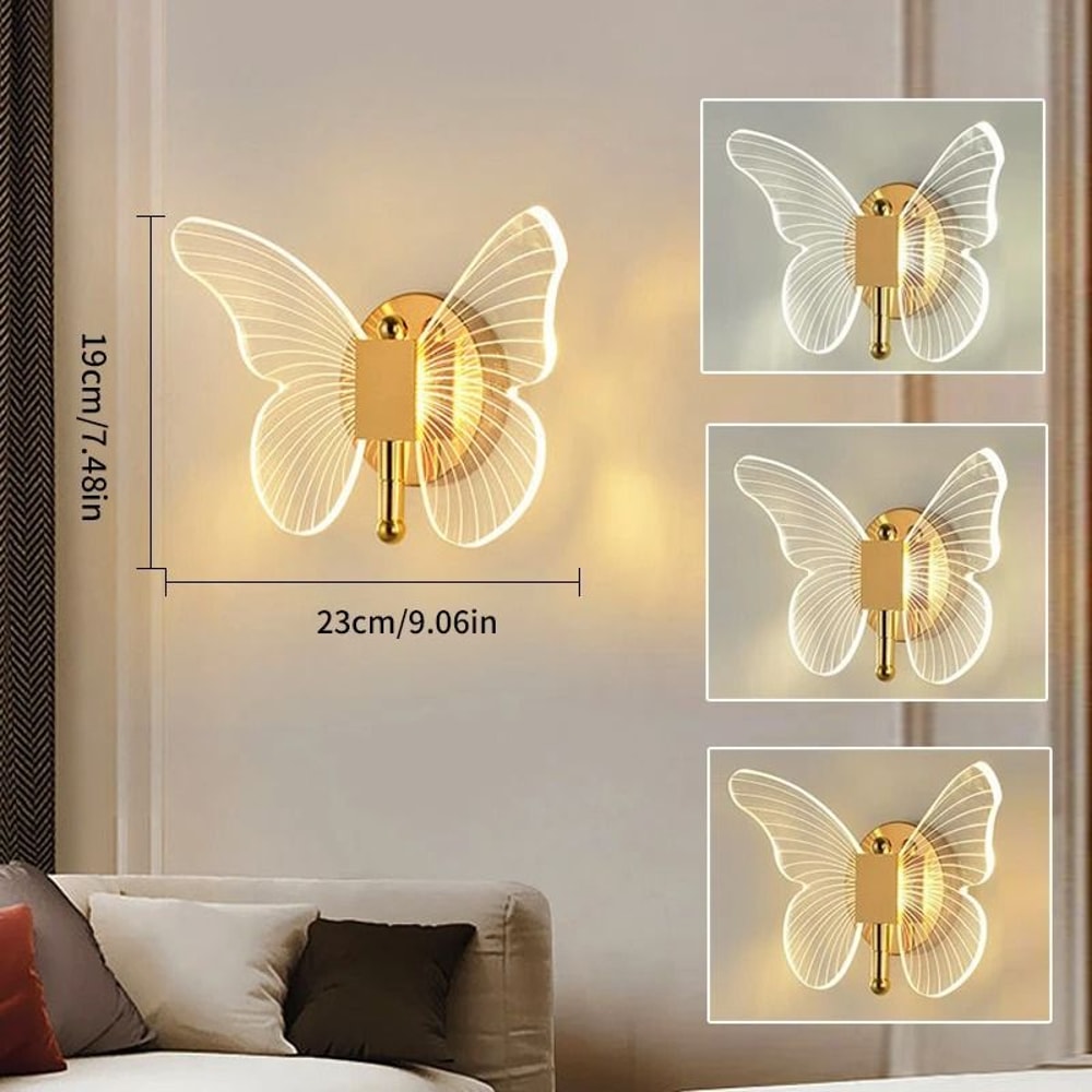 Butterfly Wall Lamp Luxury Modern Nordic LED Indoor Lighting 6