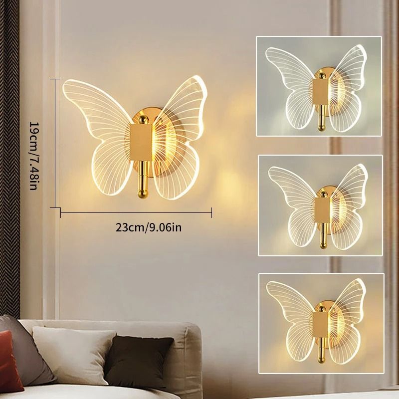 Butterfly Wall Lamp Luxury Modern Nordic LED Indoor Lighting 6
