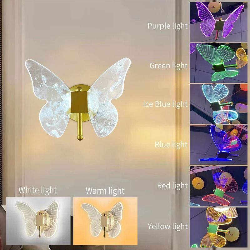 Butterfly Wall Lamp Luxury Modern Nordic LED Indoor Lighting 7
