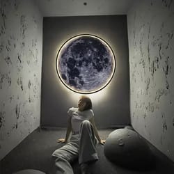 iralan moon wall light 3d earth mural remote control led ceiling lamp