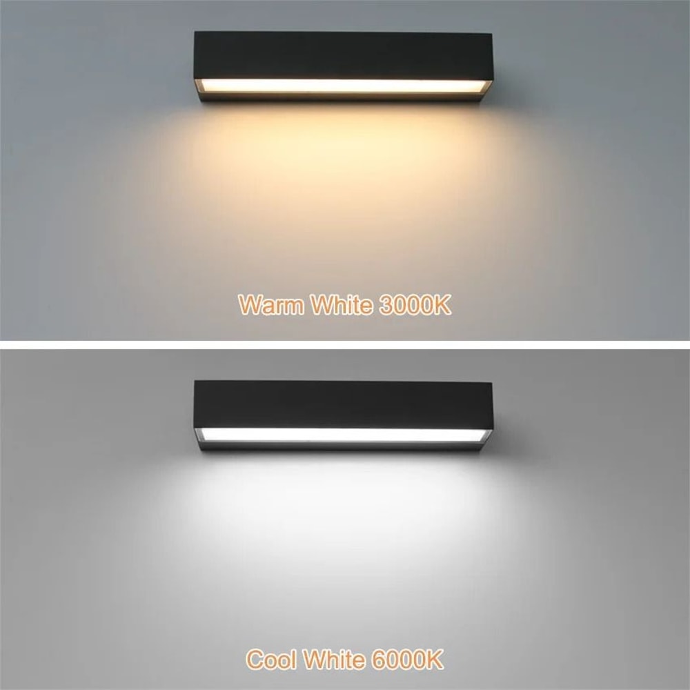 LED Outdoor Strip Wall Light Waterproof 12W 18W 30W 4