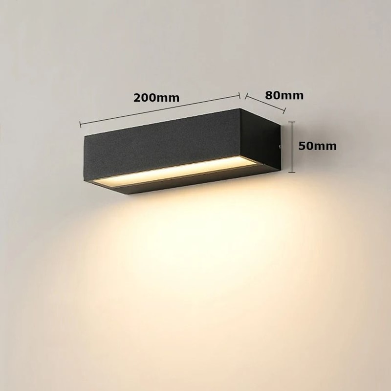 LED Outdoor Strip Wall Light Waterproof 12W 18W 30W 6