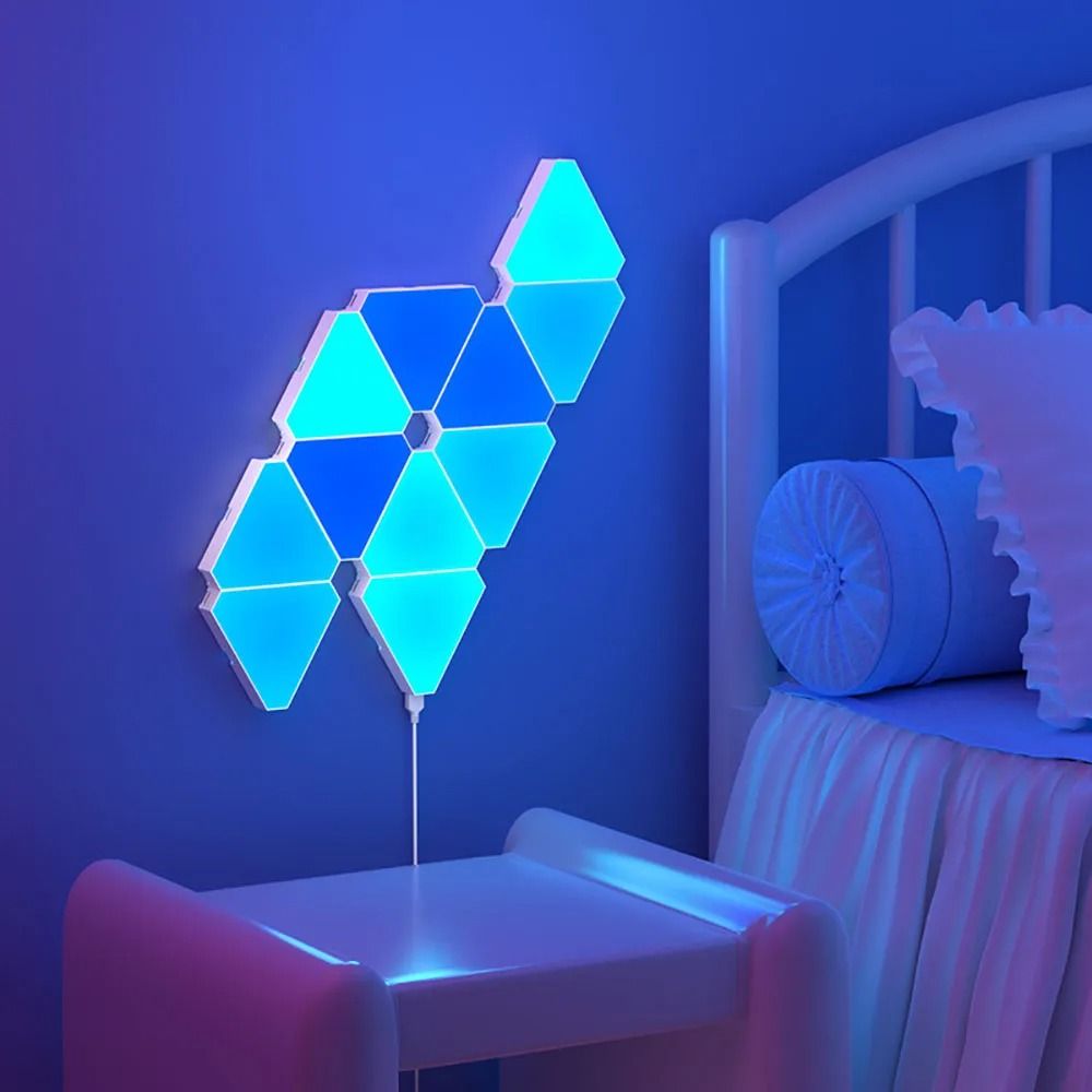 LED Triangular Quantum RGB Wall Lamp With Rhythm Pickup 1