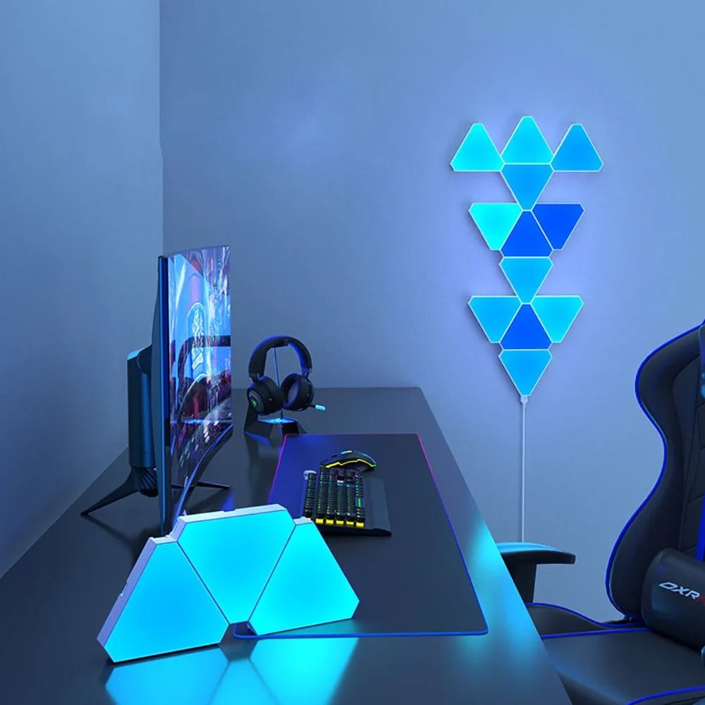 LED Triangular Quantum RGB Wall Lamp With Rhythm Pickup 3
