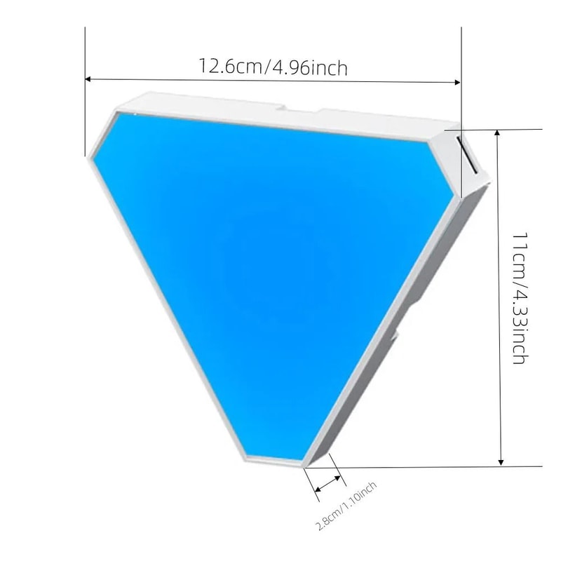 LED Triangular Quantum RGB Wall Lamp With Rhythm Pickup 5