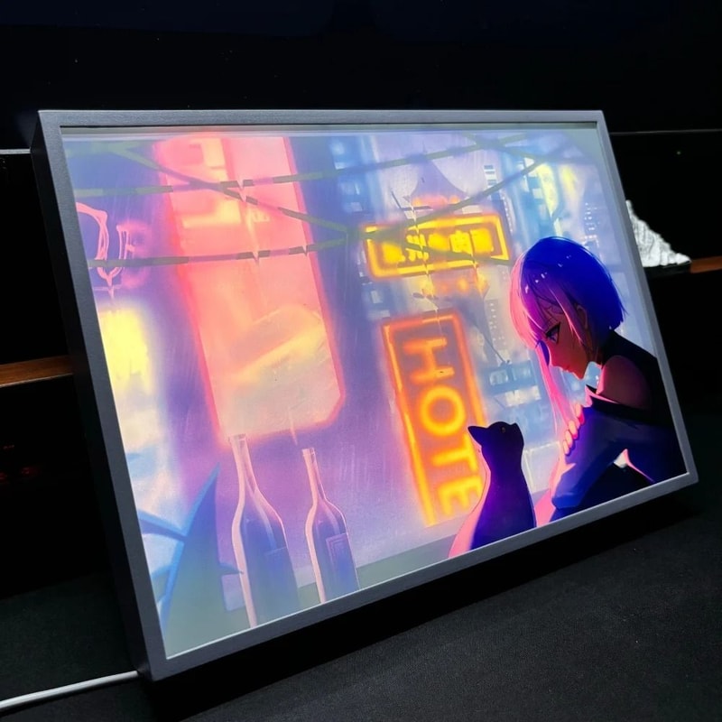 Anime Cyberpunk Neon Wall Lamp USB RGB Photo Frame Night Light 3
