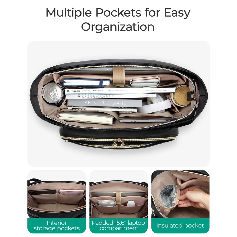 Quilted Laptop Tote Bag 156 Inch Professional Briefcase For Women 2