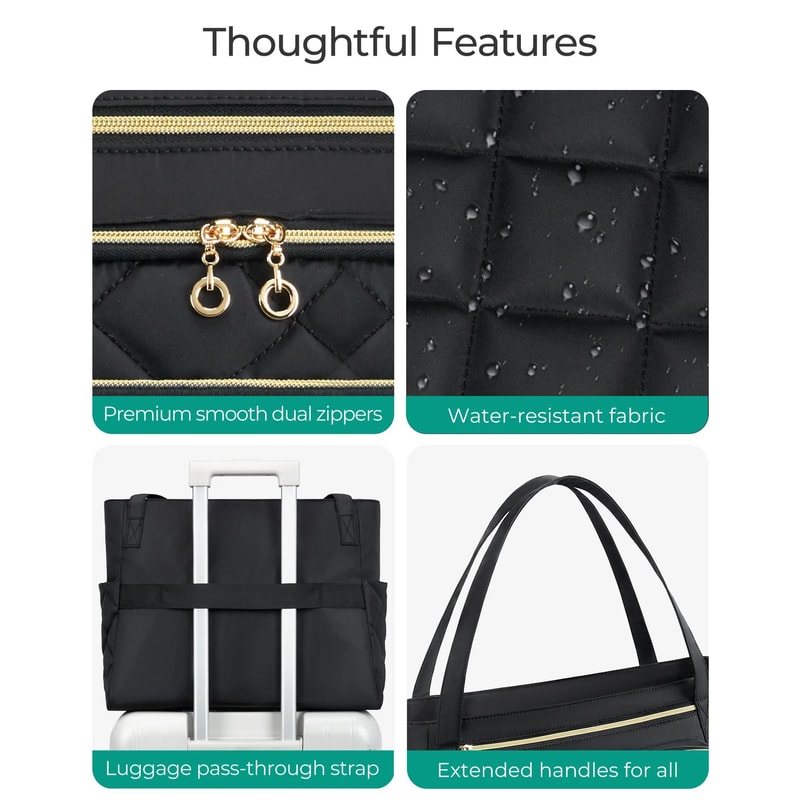 Quilted Laptop Tote Bag 156 Inch Professional Briefcase For Women 5