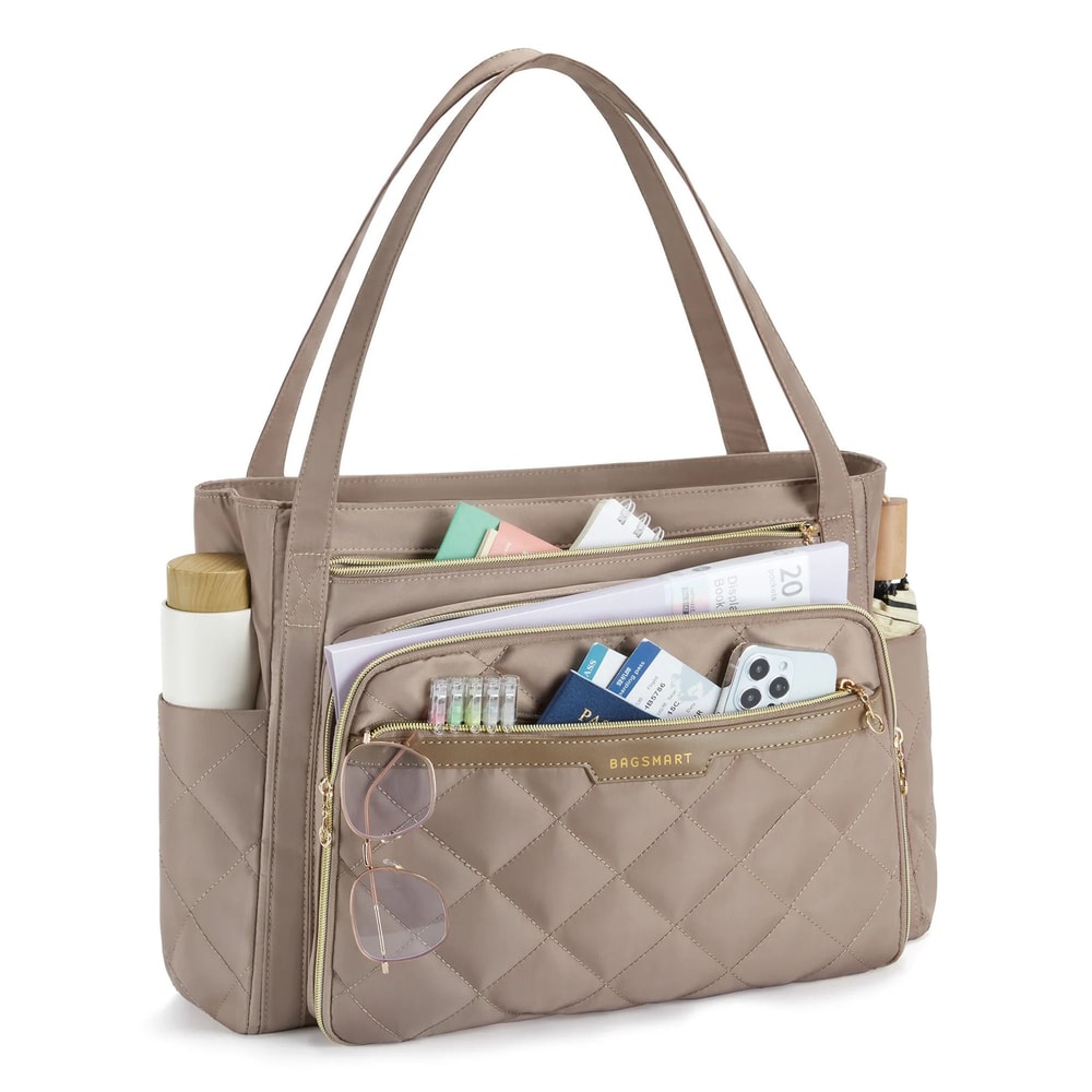 Quilted Laptop Tote Bag 156 Inch Professional Briefcase For Women 7