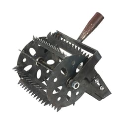 hand push wheeled weeder with saw tooth manganese steel blade