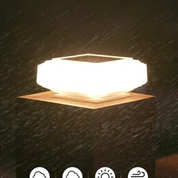 led solar pillar post cap light waterproof outdoor decor