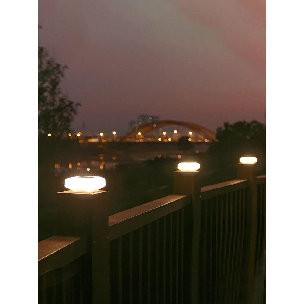 LED Solar Pillar Post Cap Light Waterproof Outdoor Decor 4