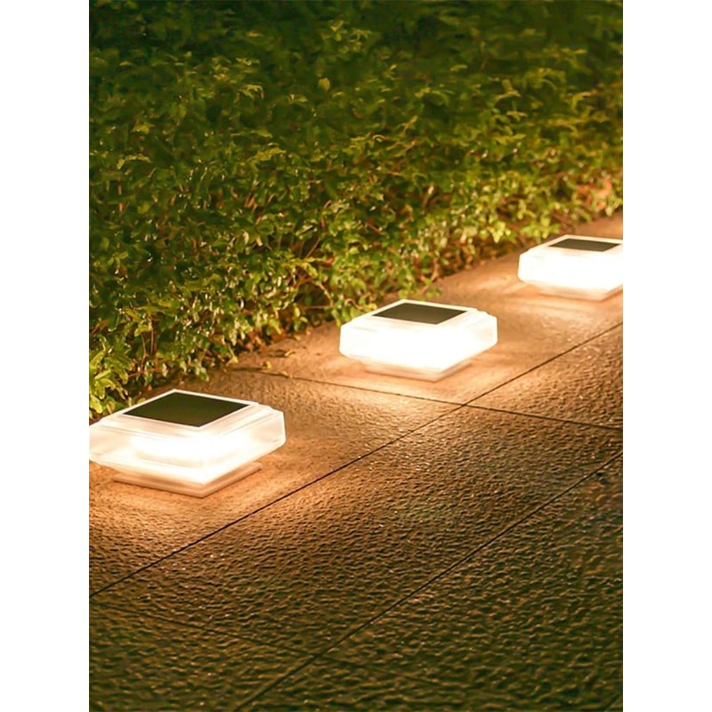 LED Solar Pillar Post Cap Light Waterproof Outdoor Decor 5