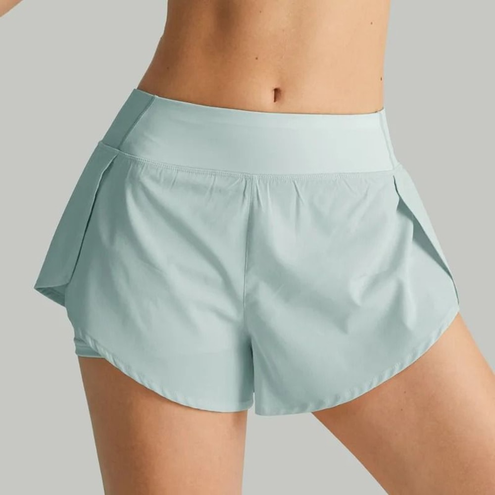 Spring Summer Women Double Layer Running Shorts For Fitness 10