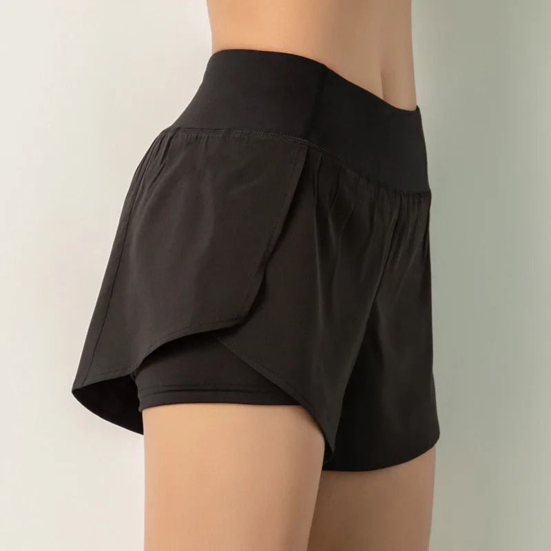 Spring Summer Women Double Layer Running Shorts For Fitness 7