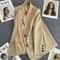 Korean Fashion Loose Boyfriend Style Brown Blazer For Women 0