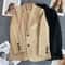 Korean Fashion Loose Boyfriend Style Brown Blazer For Women 3