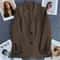 Korean Fashion Loose Boyfriend Style Brown Blazer For Women 4