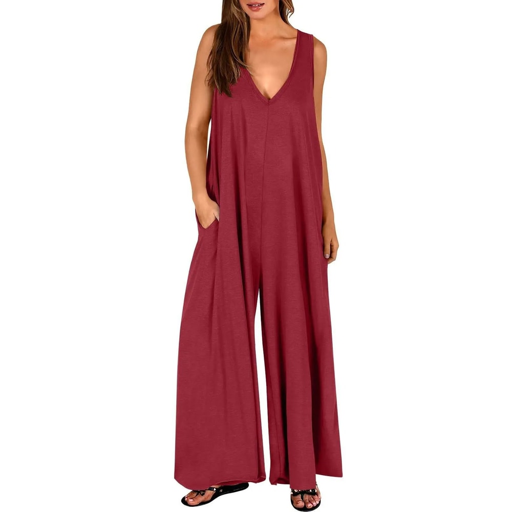 Casual Summer Pocket Jumpsuit For Women 1