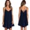 Loose Fit Solid Color Chiffon Sling Dress For Women 0