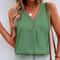 Womens V Neck Sleeveless Tank Vest Top Summer Casual Plus Size Blouse 8