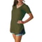 Loose Fit V Neck Short Sleeve Summer Blouse For Women 9