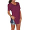 Loose Fit V Neck Short Sleeve Summer Blouse For Women 13