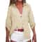 Womens Pure Cotton Loose Seven Quarter Sleeve Shirt 7