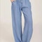 Womens Cotton Linen Straight Leg Pants With Elastic Waist And Pockets 10