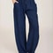 Womens Cotton Linen Straight Leg Pants With Elastic Waist And Pockets 11