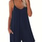 Womens Summer Casual Loose Pocket Strap Jumpsuit 12