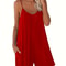 Womens Summer Casual Loose Pocket Strap Jumpsuit 2
