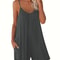 Womens Summer Casual Loose Pocket Strap Jumpsuit 3