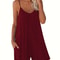 Womens Summer Casual Loose Pocket Strap Jumpsuit 6