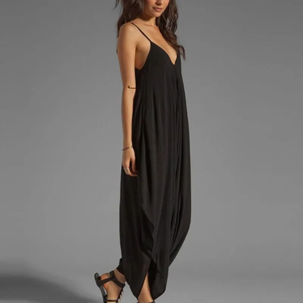 Sexy V Neck Sleeveless Loose Jumpsuit For Women 3