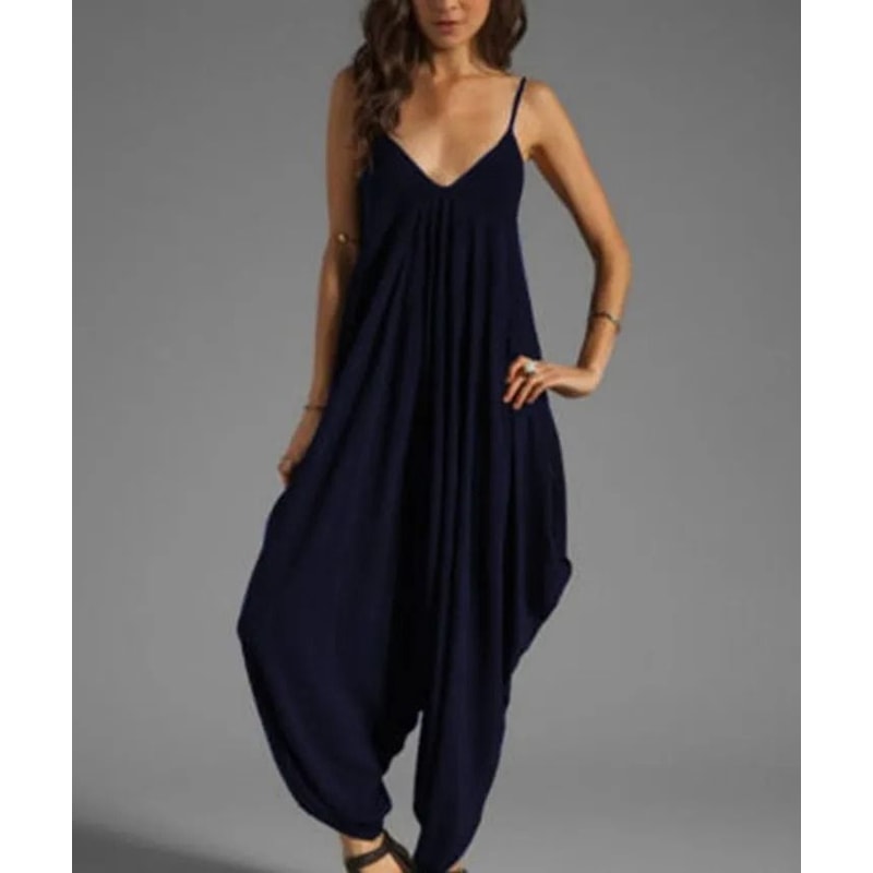 Sexy V Neck Sleeveless Loose Jumpsuit For Women 8