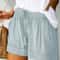 Womens High Waisted Lace Up Loose Fit Twill Wide Leg Summer Shorts 9