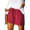 Womens High Waisted Lace Up Loose Fit Twill Wide Leg Summer Shorts 15