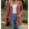 Womens Striped V Neck Button Front Cardigan Coat 4