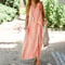 Womens V Neck Cotton Linen Loose Waist Sleeveless Summer Dress 2