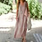 Womens V Neck Cotton Linen Loose Waist Sleeveless Summer Dress 3