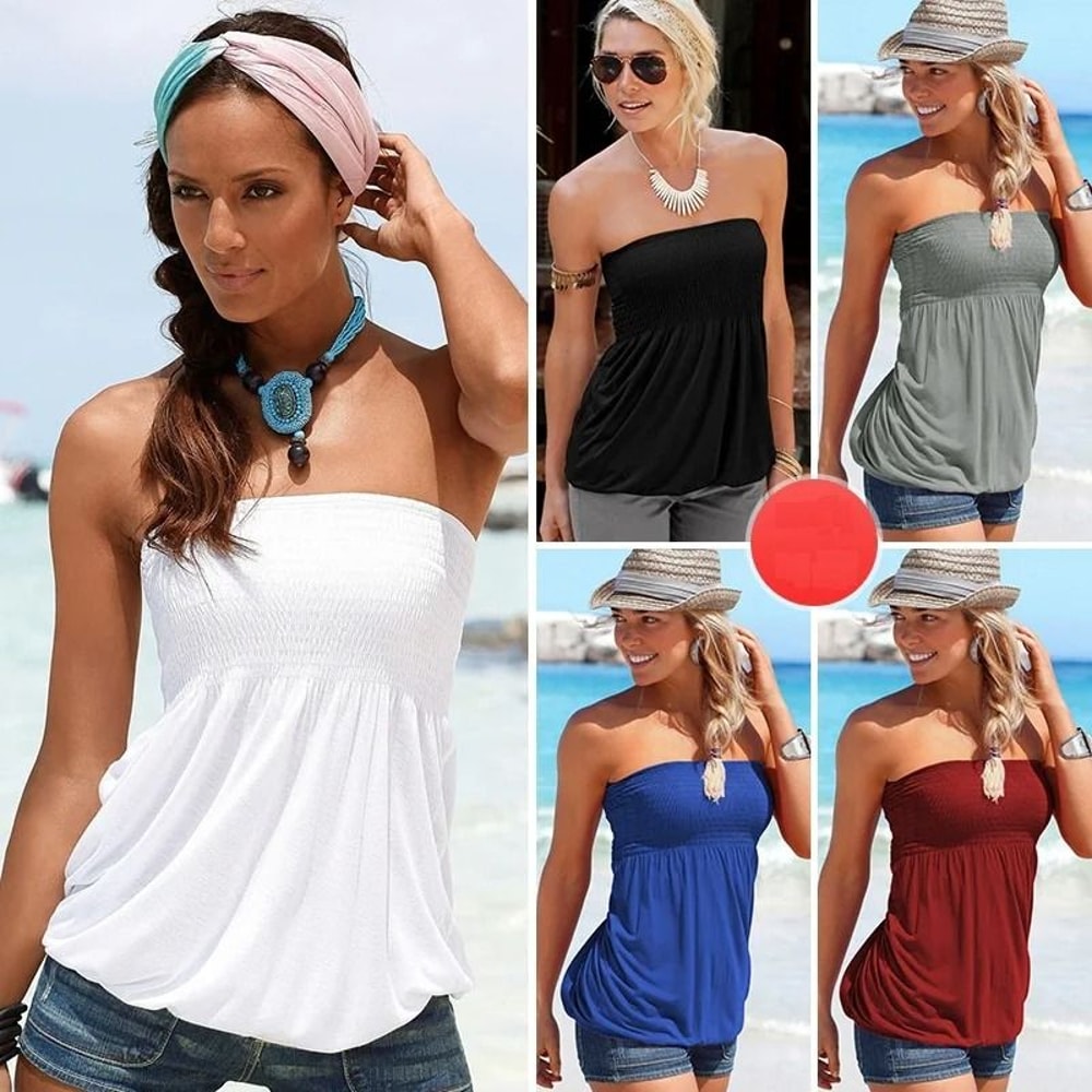 Womens Off Shoulder Short Sleeve Beach Top 0