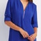 Womens Loose Deep V Neck Chiffon Zipper Pullover Plus Size Top 10