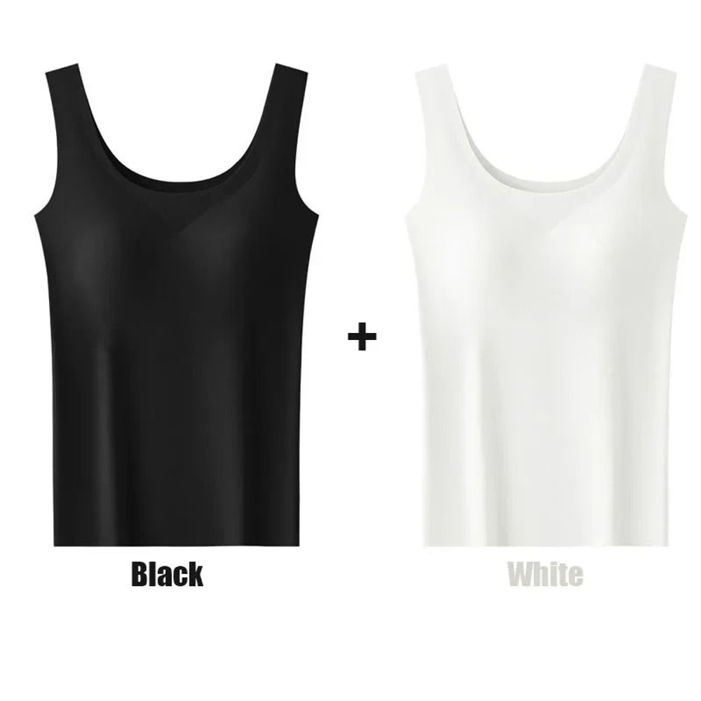 Silk Seamless Tank Top With Chest Pad For Women 9