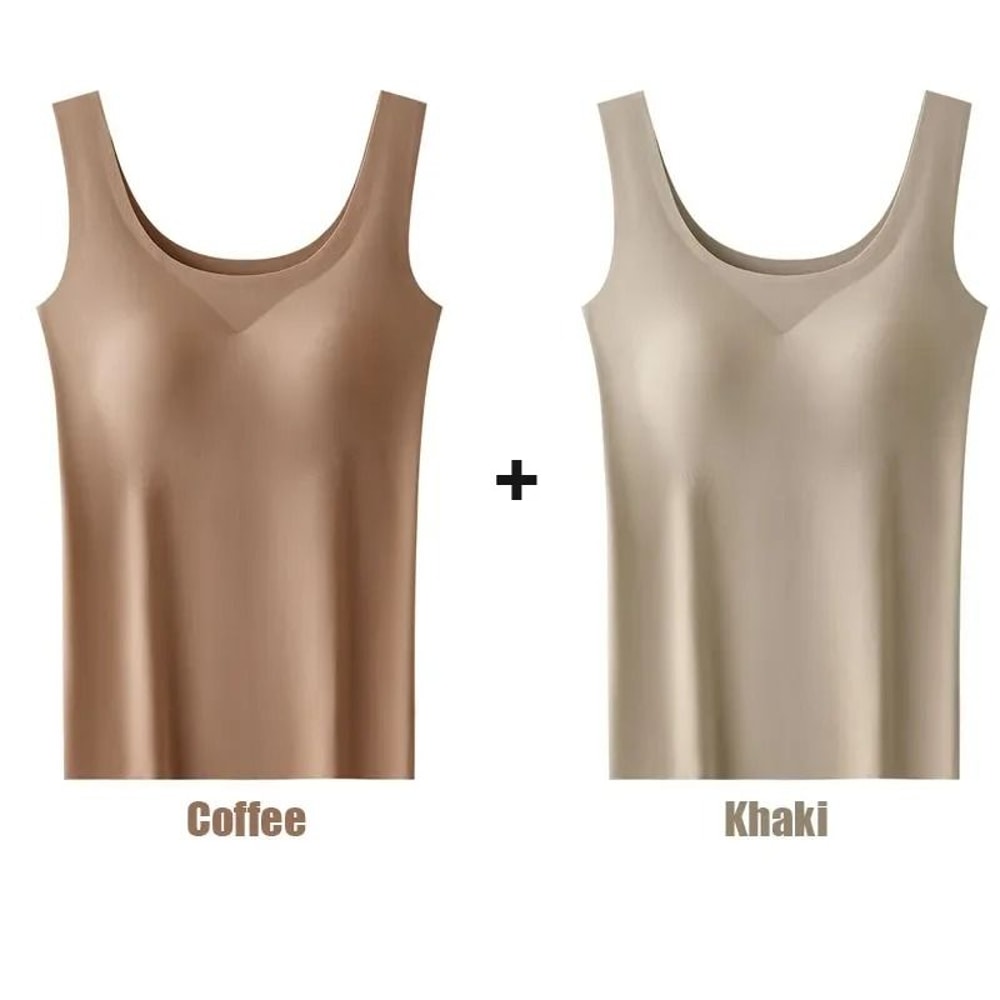 Silk Seamless Tank Top With Chest Pad For Women 10