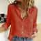 Womens Cotton Linen Button Down Lapel Blouse 29