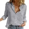 Womens Cotton Linen Button Down Lapel Blouse 25