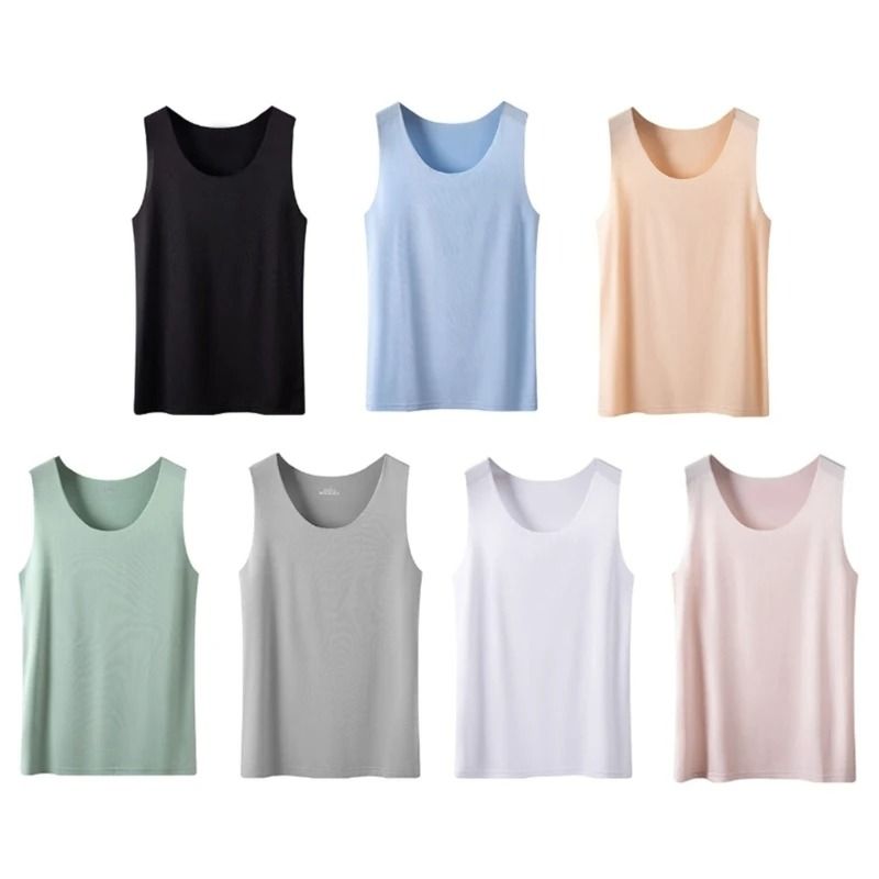 Women Ice Silk Seamless Racerback Tank Top 0