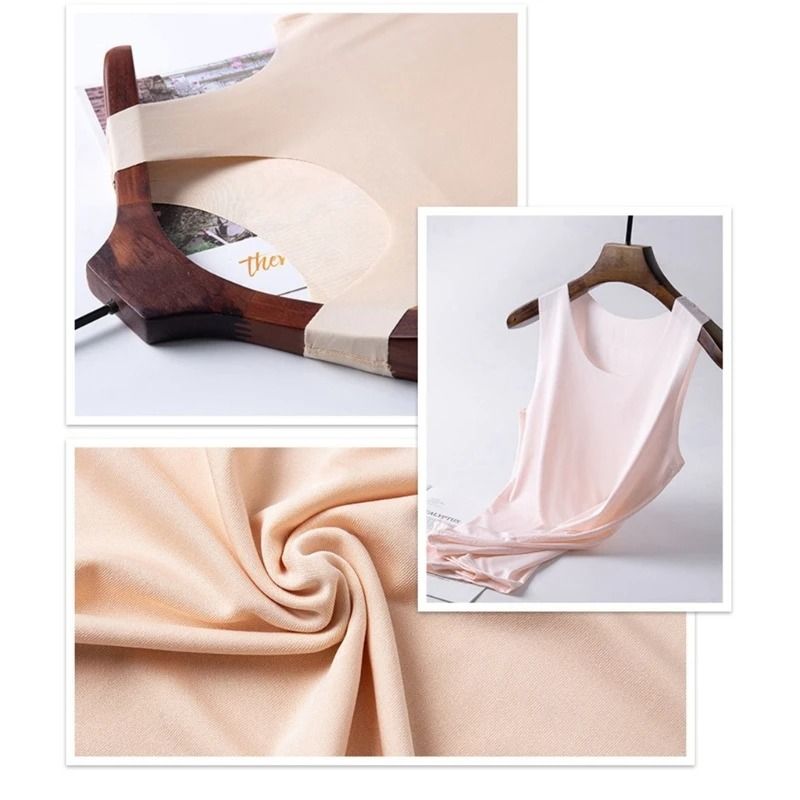 Women Ice Silk Seamless Racerback Tank Top 4