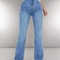 Womens High Waist Slim Fit Washed Denim Jeans 1